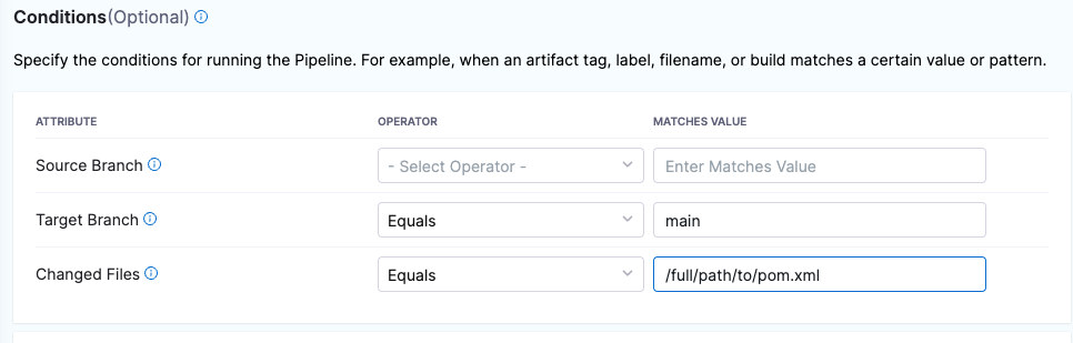 Trigger on changed file in main branch